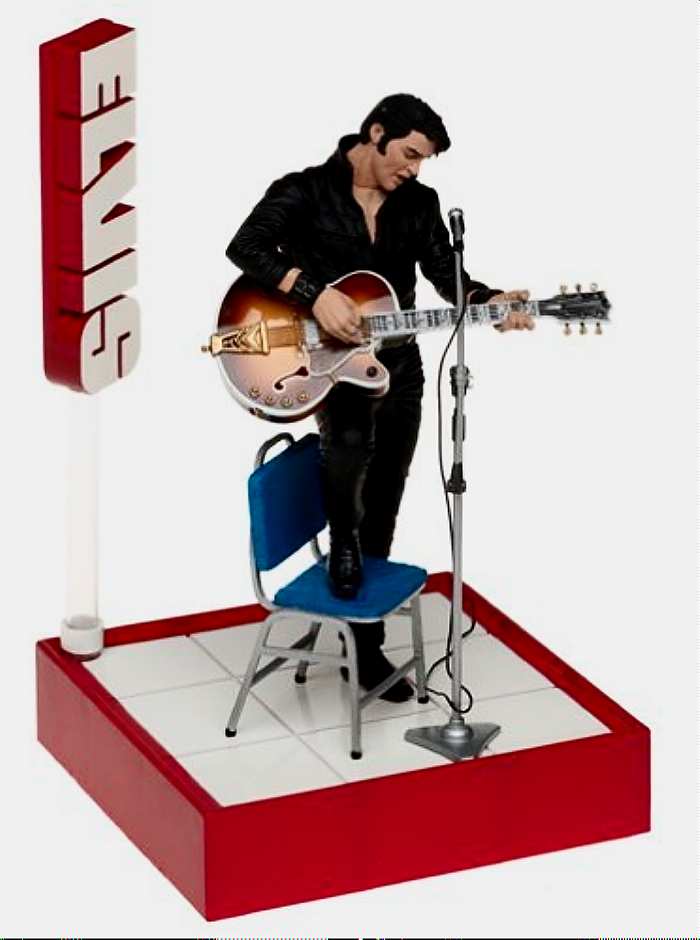 Elvis Presley Figure Guitar Microphone Chair & Stage  