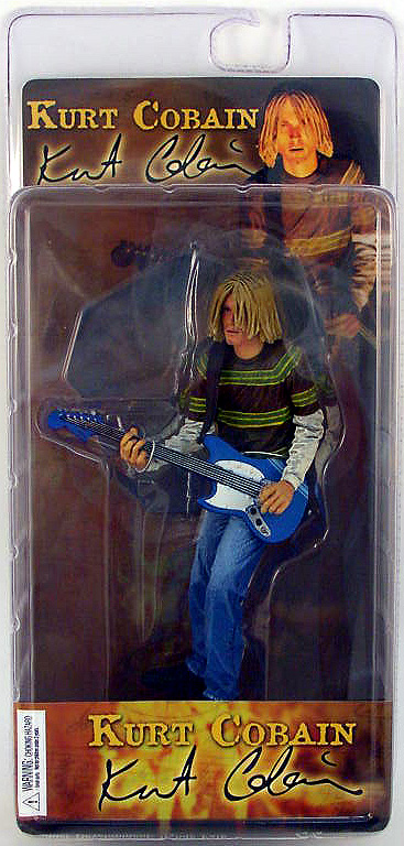 Kurt Cobain Nirvana Figure Fender Mustang Guitar +Stand  